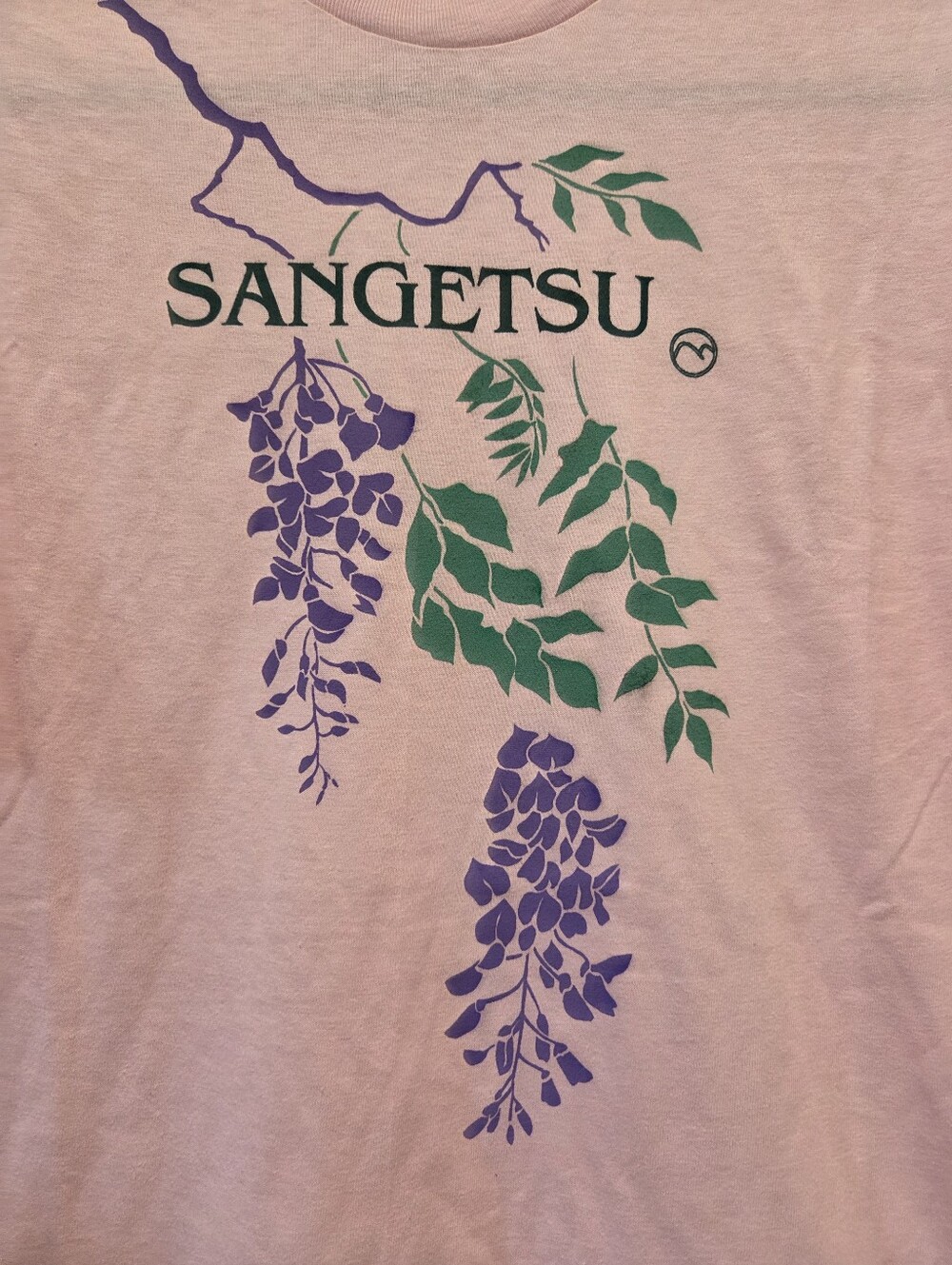 Sangetsu Vintage 90s Pink Purple Floral Tee Shirt Women's Large - Picture 3 of 6